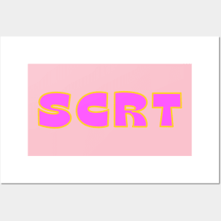 scrt only typography logo Posters and Art
